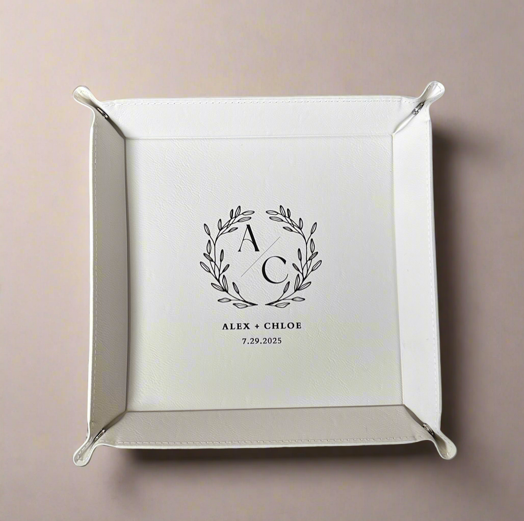 Personalized Leather Snap Tray – A Timeless Catch-All