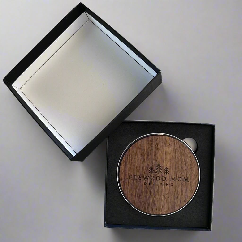 Personalized Walnut Wood Wirless Qi Charger