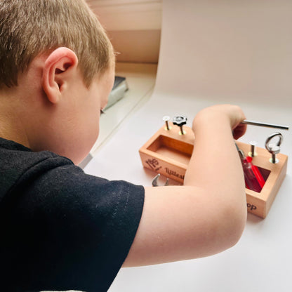 Personalized Wooden Kids’ Tool Tray – Custom “Workshop” Organizer