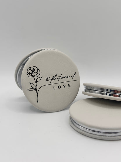 Custom Leather Compact Mirror