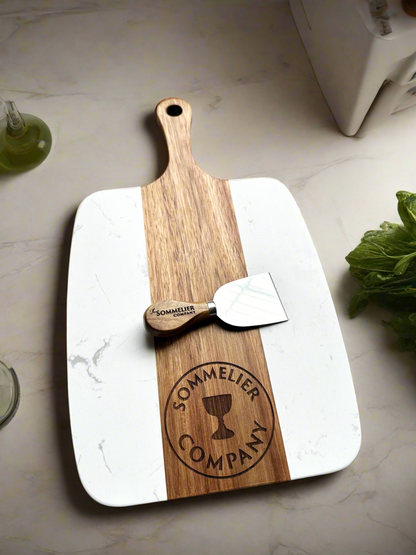 5 Piece Marble Serving Board Set