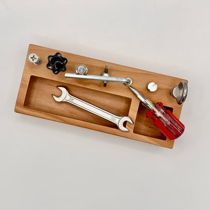 Personalized Wooden Kids’ Tool Tray – Custom “Workshop” Organizer
