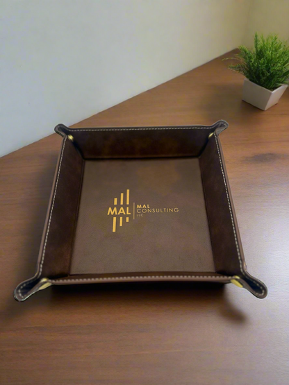 Personalized Leather Snap Tray – A Timeless Catch-All