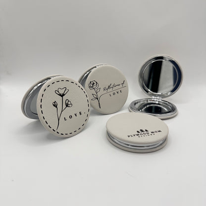 Custom Leather Compact Mirror
