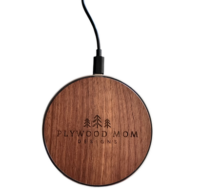 Personalized Walnut Wood Wirless Qi Charger