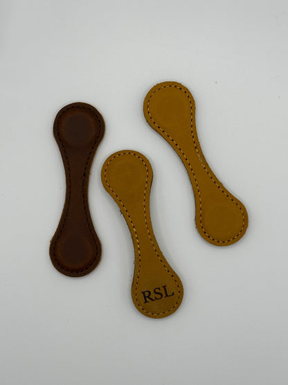 Genuine Leather Monogram Magnetic Bookmark