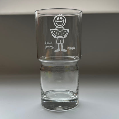 Custom Engraved 20oz Stackable Beverage Glass