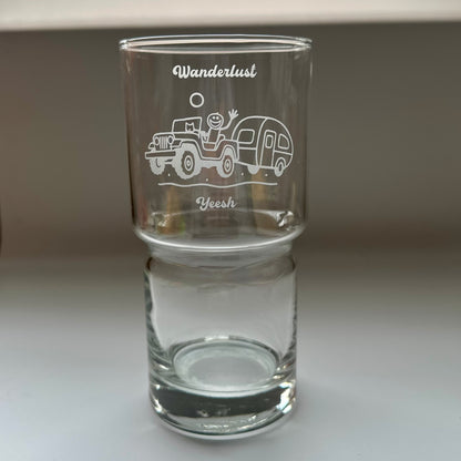 Custom Engraved 20oz Stackable Beverage Glass