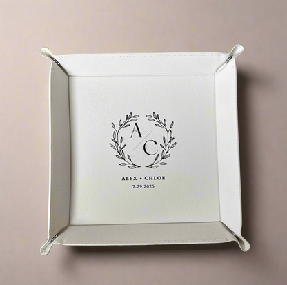 Personalized Leather Snap Tray – A Timeless Catch-All