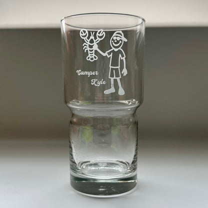 Custom Engraved 20oz Stackable Beverage Glass