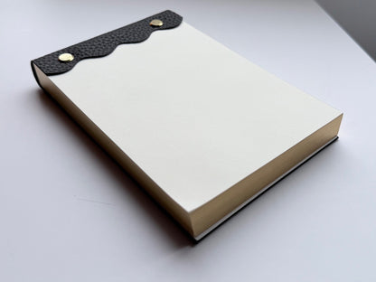 Vegan Leather–Wrapped Gold-Edged Notepad Set