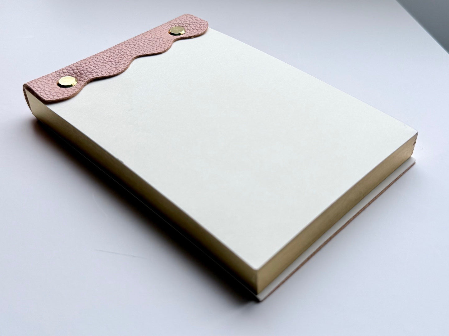 Vegan Leather–Wrapped Gold-Edged Notepad Set