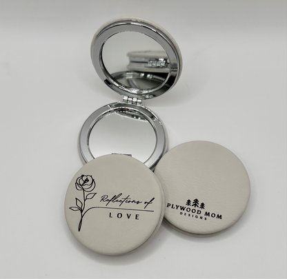 Custom Leather Compact Mirror