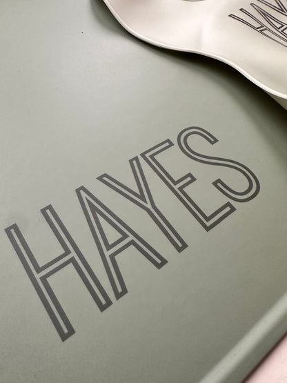 Personalized Silicone Bib & Placemat Set