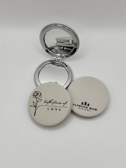 Custom Leather Compact Mirror