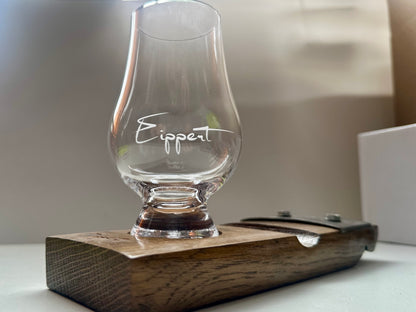 Personalized Whiskey Stave & Glencairn Glass Set