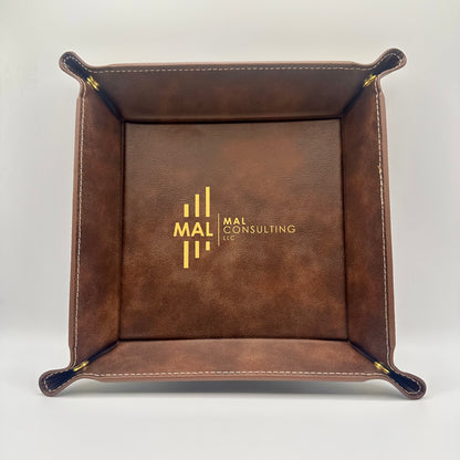 Personalized Leather Snap Tray – A Timeless Catch-All