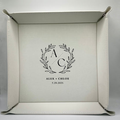 Personalized Leather Snap Tray – A Timeless Catch-All