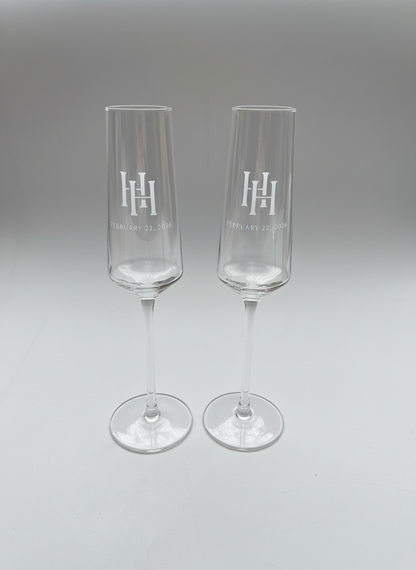 Custom Engraved Champagne Flute