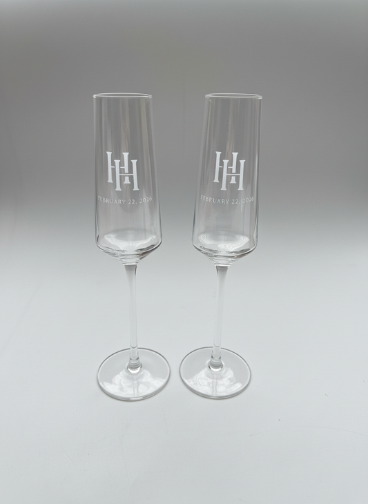 Custom Engraved Champagne Flute