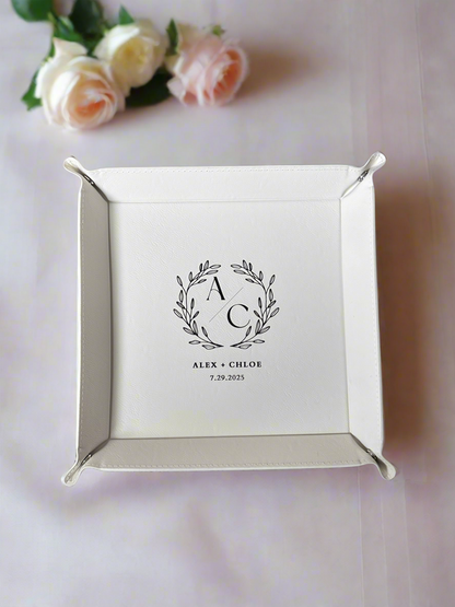 Personalized Leather Snap Tray – A Timeless Catch-All