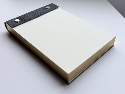 Vegan Leather–Wrapped Gold-Edged Notepad Set