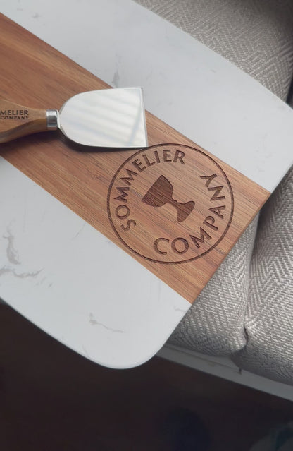 5 Piece Marble Serving Board Set