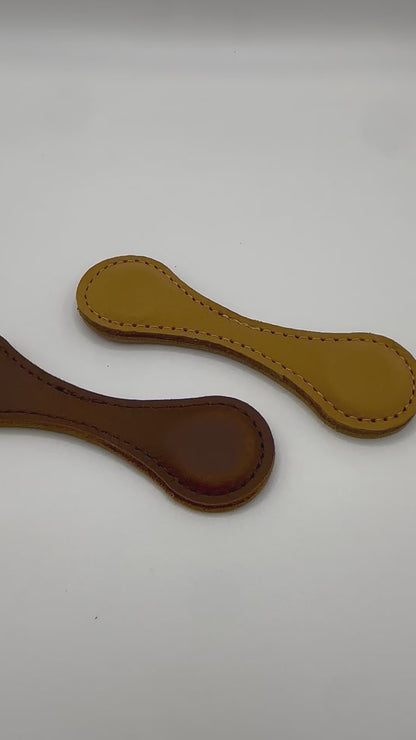 Genuine Leather Monogram Magnetic Bookmark